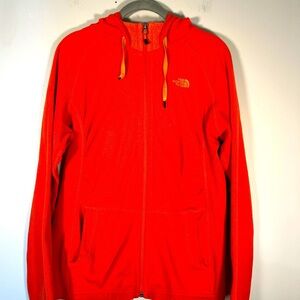 The North Face Women's Orange‎ Full Zip Fleece Hoodie Size Medium